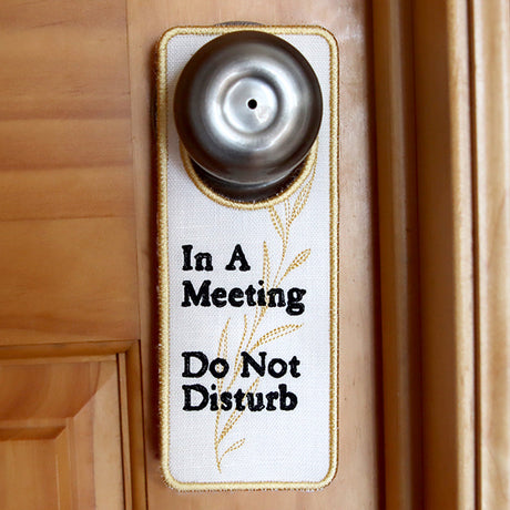 In A Meeting Door Hanger (In-the-Hoop)
