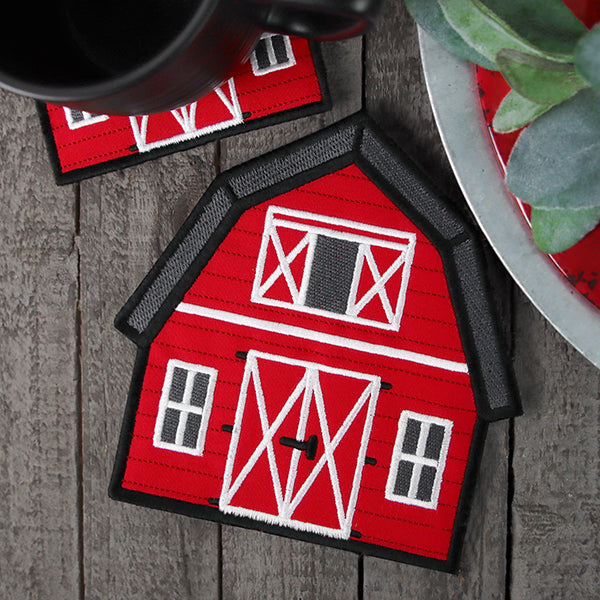 Classic Barn Trivet (In-the-Hoop)