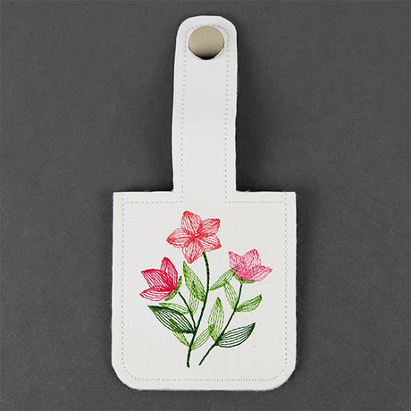 Delicate Wildflowers Hand Sanitizer Keychain (In-the-Hoop)