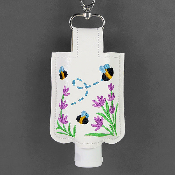 Buzzing Bees Hand Sanitizer Keychain (In-the-Hoop)
