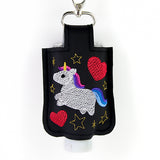Dreamy Unicorn Hand Sanitizer Keychain (In-the-Hoop)