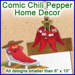 Comic Chili Pepper Home Decor Design Pack