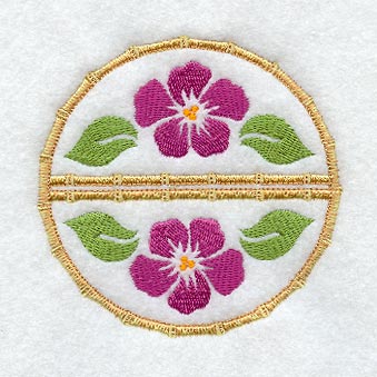 Hawaiian Coaster - Hibiscus (Stemware) (In-the-Hoop)