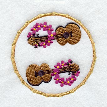 Hawaiian Coaster - Ukeleles (In-the-Hoop)