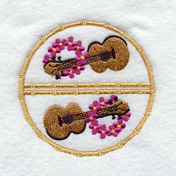 Hawaiian Coaster - Ukelele (Stemware) (In-the-Hoop)