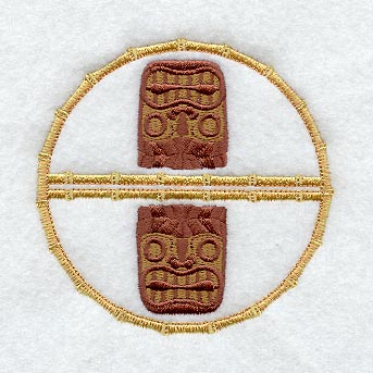 Hawaiian Coaster - Tiki (Stemware) (In-the-Hoop)