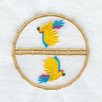 Hawaiian Coaster - Bird (Stemware) (In-the-Hoop)