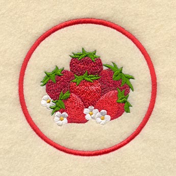 Fruit Coaster - Strawberries (In-the-Hoop)