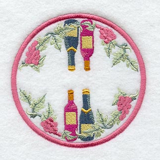 Wine Coaster - Bottles (In-the-Hoop)