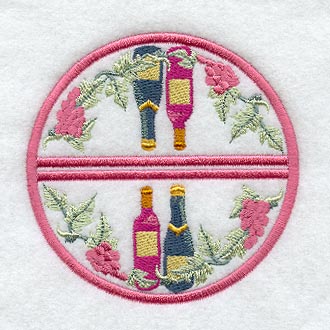 Wine Coaster - Bottles (Stemware) (In-the-Hoop)