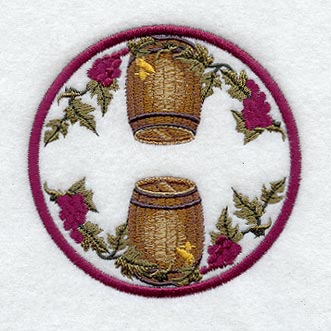 Wine Coaster - Casks (In-the-Hoop)