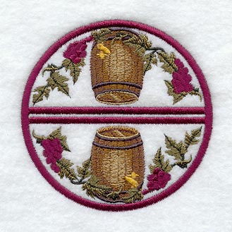 Wine Coaster - Casks (Stemware) (In-the-Hoop)