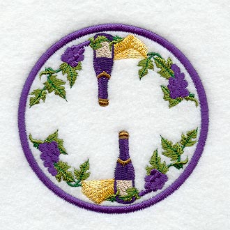 Wine Coaster - Wine & Cheese (In-the-Hoop)