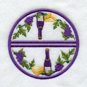 Wine Coaster - Wine & Cheese (Stemware) (In-the-Hoop)