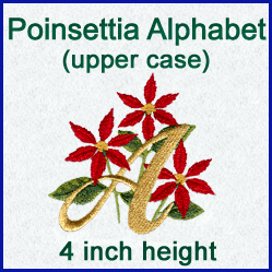 A Poinsettia Alphabet Design Pack
