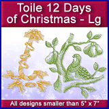 A Toile 12 Days of Christmas Design Pack
