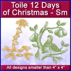 A Toile 12 Days of Christmas Design Pack