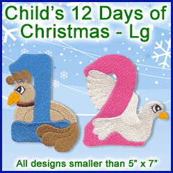 A Child's 12 Days of Christmas Design Pack