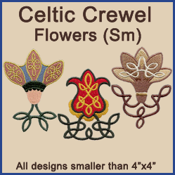 A Celtic Crewel Flowers Design Pack
