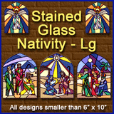 A Stained Glass Nativity Design Pack