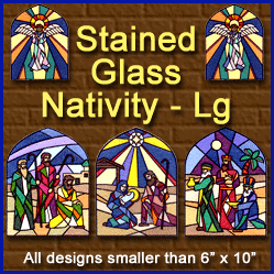 A Stained Glass Nativity Design Pack