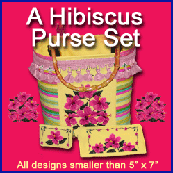 A Hibiscus Purse Set Design Pack
