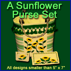 A Sunflower Purse Set Design Pack