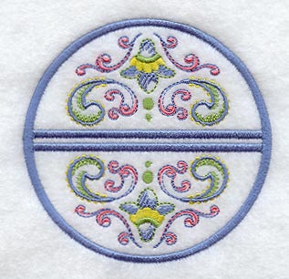 Paisley Coaster (Stemware) (In-the-Hoop)