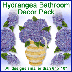 A Hydrangea Bathroom Décor Design Pack