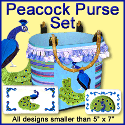 A Fringe Peacock Purse Set (Crystals) Design Pack