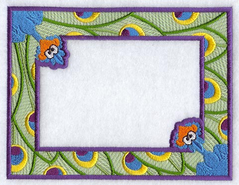 Double Peacock Photo Frame (In-the-Hoop)