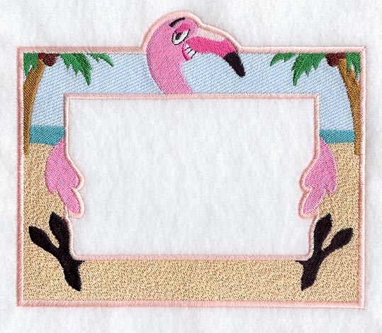 Flamingo Floyd Photo Frame (In-the-Hoop)