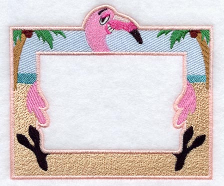 Flamingo Floyd Photo Frame (In-the-Hoop)