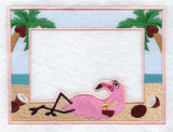 Flamingo Flossie Photo Frame (In-the-Hoop)