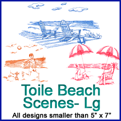 A Toile Beach Scenes Design Pack
