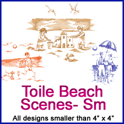 A Toile Beach Scenes Design Pack