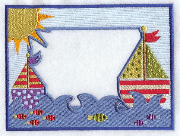 Sailboat Photo Frame (In-the-Hoop)