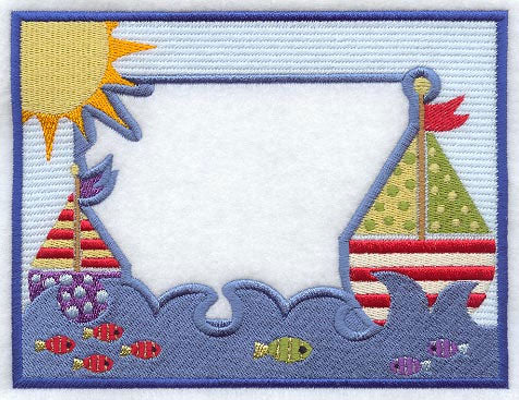 Sailboat Photo Frame (In-the-Hoop)