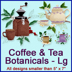 A Coffee and Tea Botanicals Design Pack