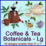 A Coffee and Tea Botanicals Design Pack
