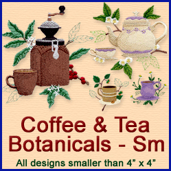 A Coffee and Tea Botanicals Design Pack