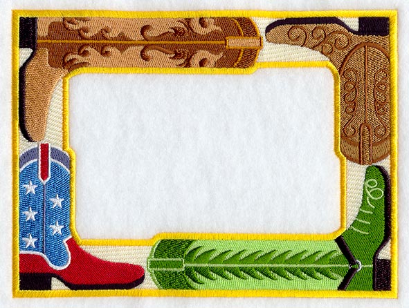 Cowboy Boot Photo Frame (In-the-Hoop)