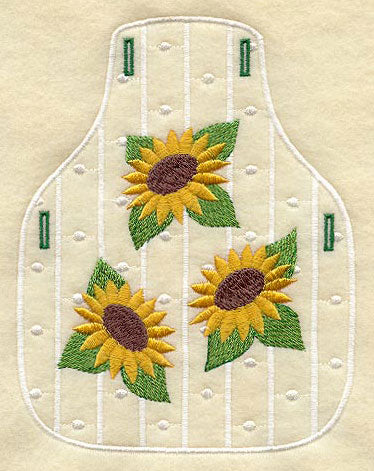 Sunflower Bottle Apron (In-the-Hoop)