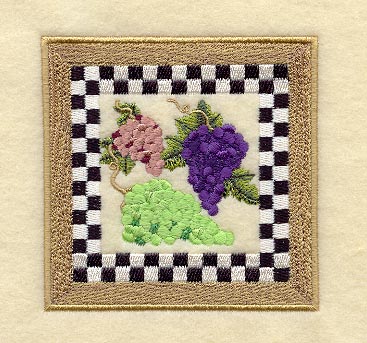 Grape Medley Coaster (In-the-Hoop)