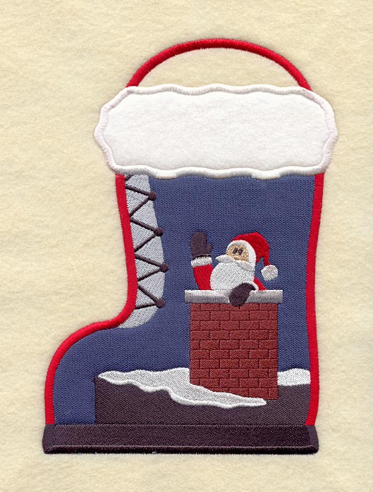 Santa Boot Stocking (In-the-Hoop)