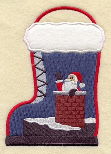 Santa Boot Stocking (In-the-Hoop)