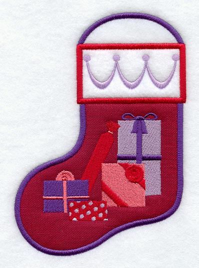 Wrapped Gifts Stocking (In-the-Hoop)