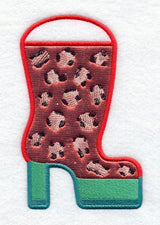 Leopard-Print Stocking (In-the-Hoop)