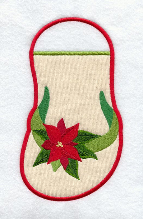 Poinsettia Flip-Flop Stocking (In-the-Hoop)