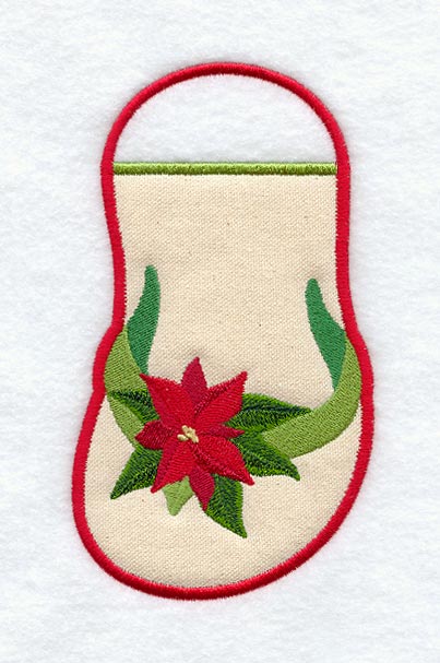 Poinsettia Flip-Flop Stocking (In-the-Hoop)